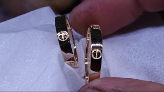 Make a rosegol #wedding ring 22#videos handmade 😍#