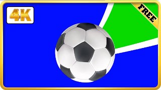 Soccer ball transition green screen effects video