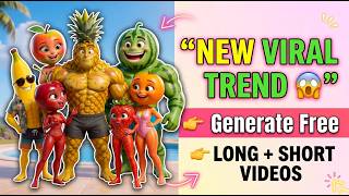 Viral Fruit Animation Trend | Generate Long &amp; Short videos (Fruit Love Island Tutorial)