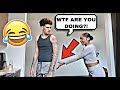 Grabbing My Boyfriend&#39;s CHEEKS To See His Reaction *HILARIOUS*