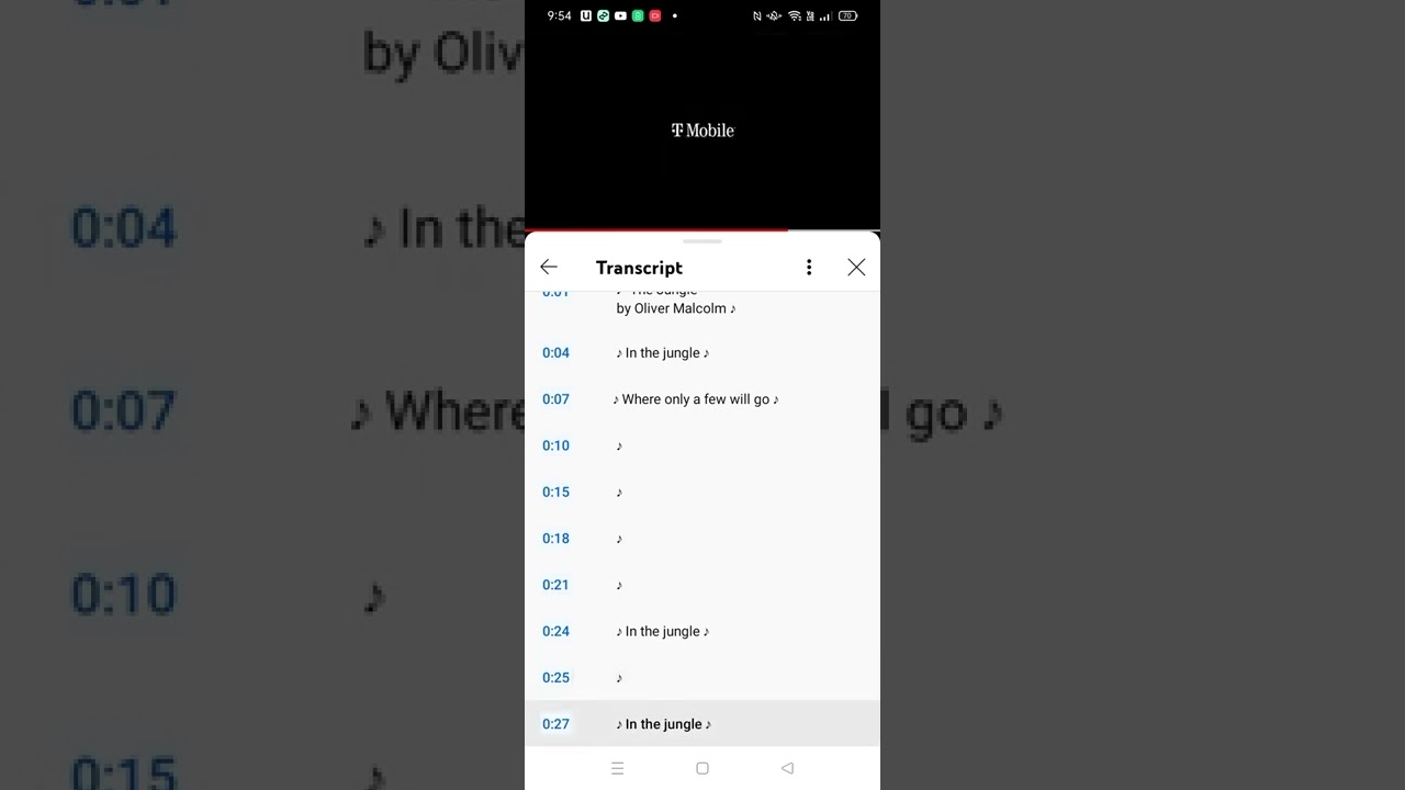 description show transcript