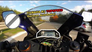 YAMAHA R3 TOPSPEED 🏍💨 on German Autobahn!🇩🇪