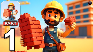 Mansion Constructor - Gameplay Walkthrough Part 1 - Mansion City Brick Builder (Android, IOS)