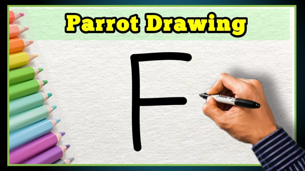 Easy Parrot Drawing | Beautiful Parrot Drawing | How to Draw Parrot ...