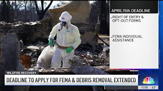Deadline to apply for wildfire debris removal extended