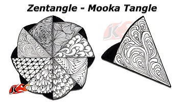 #4 Zentangle Pattern Mooka  Tangle | Zendoodle | How to | JK Arts 1912