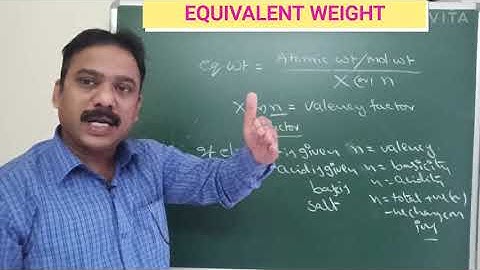 EQUIVALENT WEIGHT -1 || STOICHIOMETRY#4 | some basic concepts of chemistry (English & TELUGU)