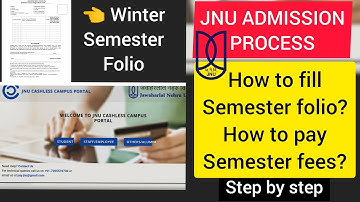 jnu winter semester registration 2022||how to fill winter semester registration||fees pay link||