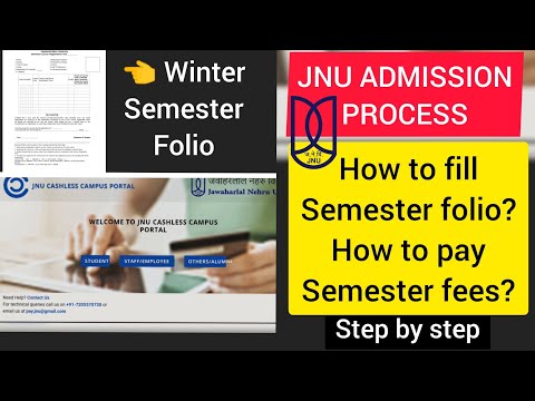 jnu winter semester registration 2022||how to fill winter semester registration||fees pay link||