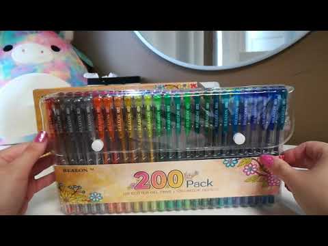 #Reaeon Glitter Gel Pens Review Art Draw Coloring Color ...