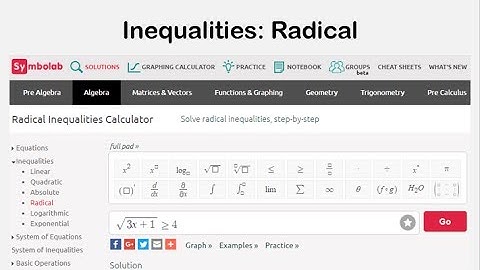 Inequalities: Radical