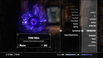 Skyrim - Storm Thrall - Master Conjuration Magic Spell
