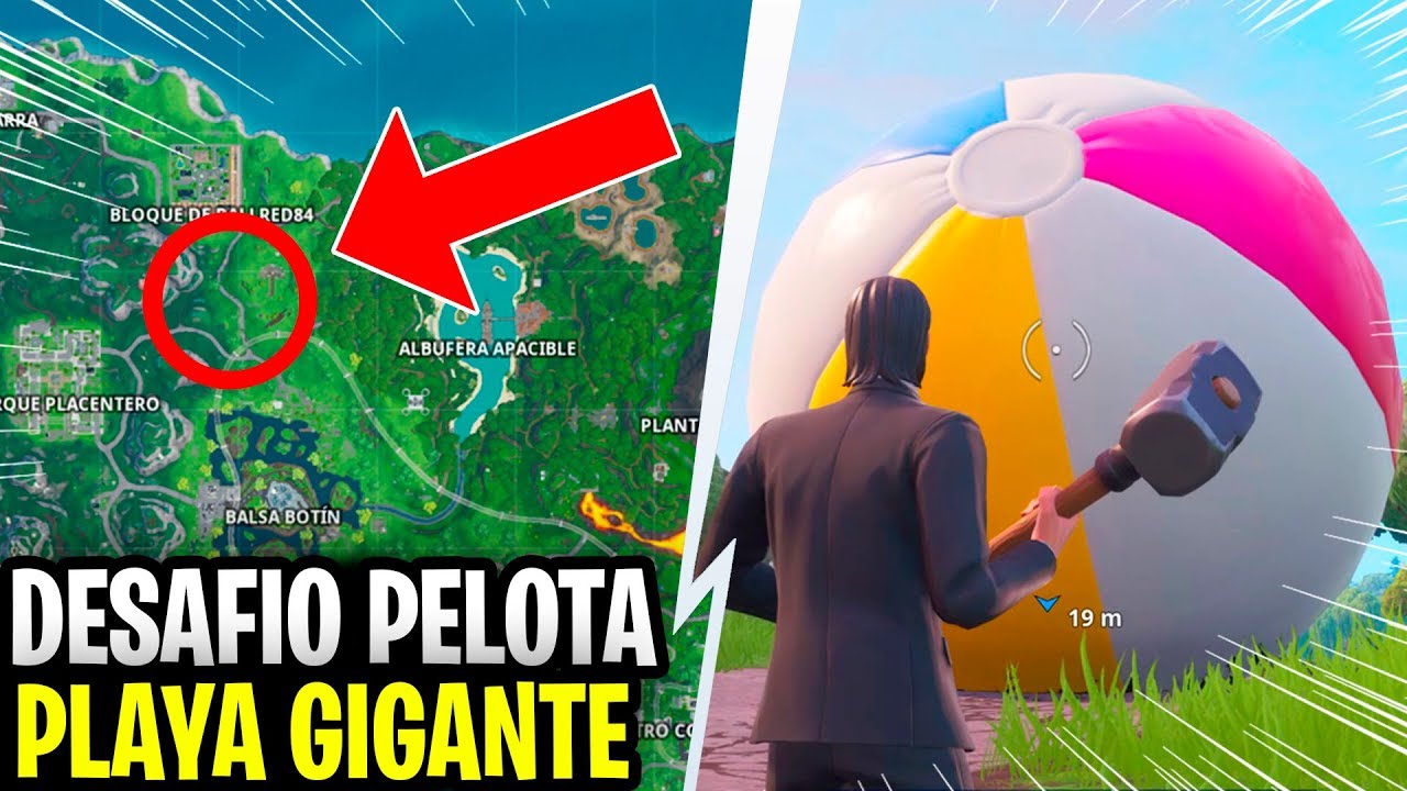 Bota una pelota de playa gigante en partidas distintas - DESAFÍOS 14 DÍAS DE VERANO FORTNITE vlogs in spanish
