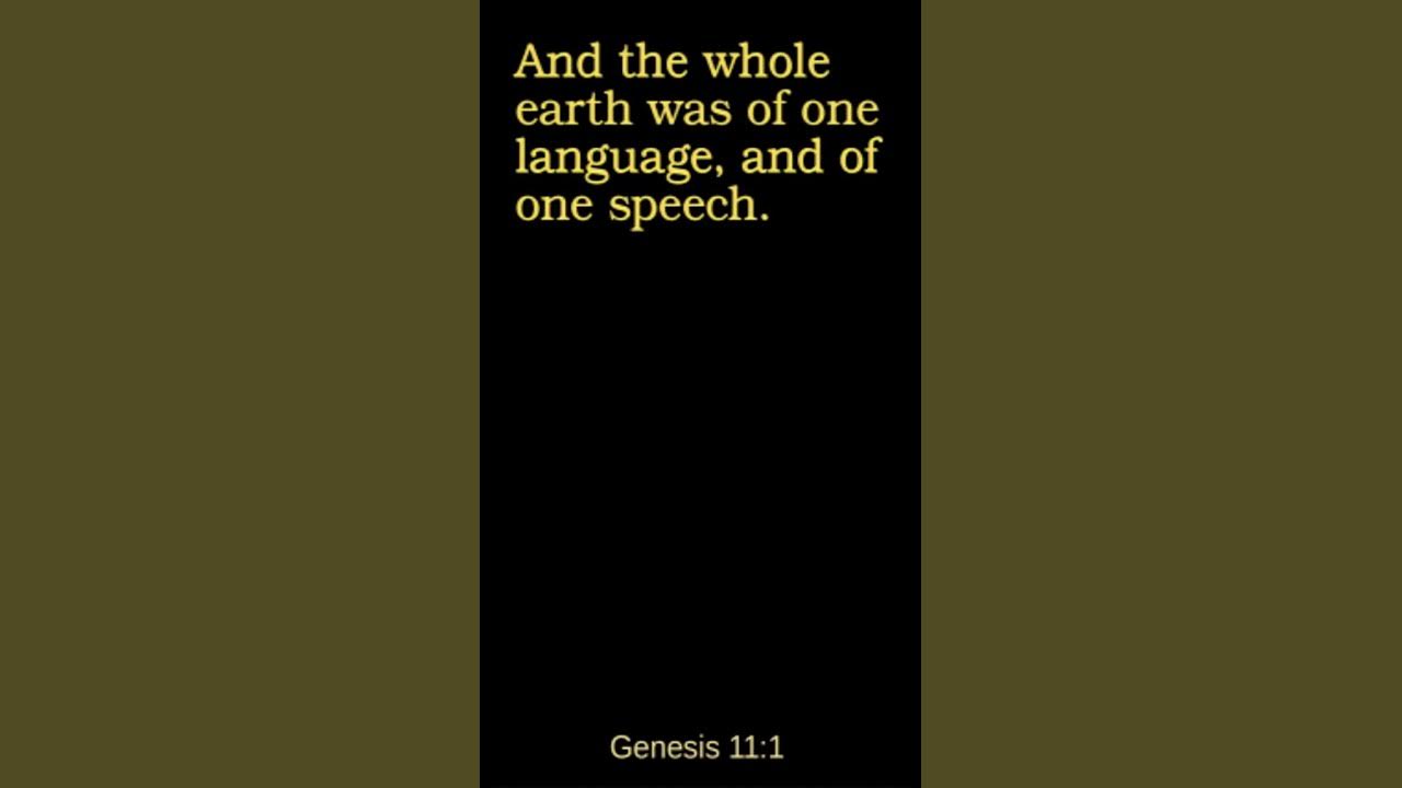 Genesis 11:1 - King James Version
