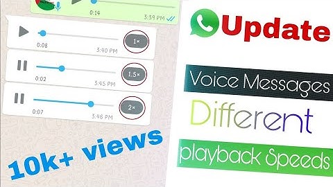 Whatsapp New Update Audio PlayBack Speed || Whatsapp Different PlayBack Speed For Voice Msg