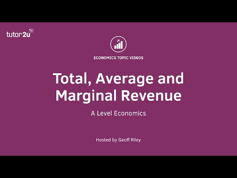 Total, Average and Marginal Revenue I A Level and IB Economics
