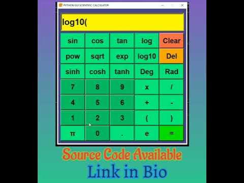 GUI Scientific Calculator using Python Tkinter. - YouTube