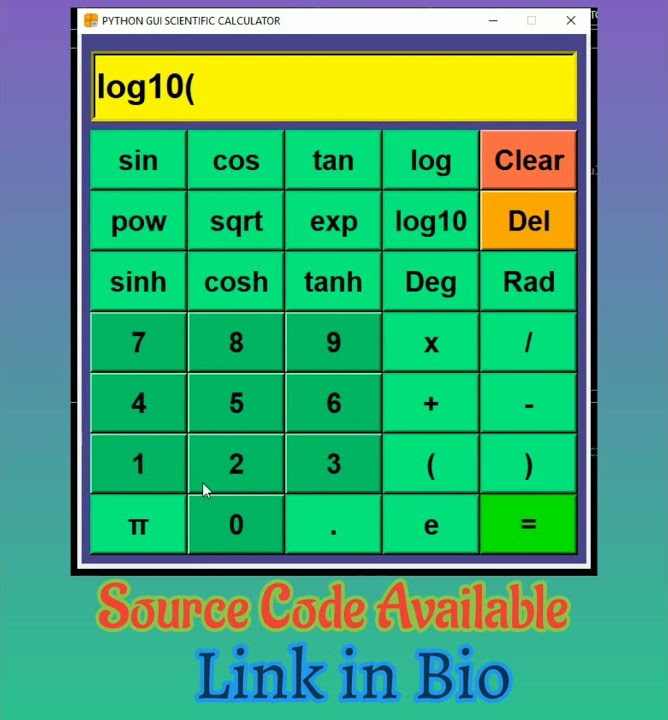 GUI Scientific Calculator using Python Tkinter. - YouTube