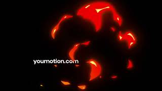 Fire Ring Explosion Element on Green Screen