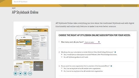 AP Stylebook Online demonstration of features and e-commerce ordering