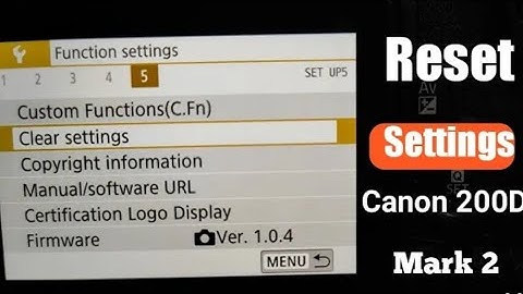 How to reset canon dslr || How to clear setting in canon dslr 200d mark ii  | Rider Mahi 2.0