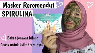 REVIEW MASKER ROROMENDUT SPIRULINA | Bekas jerawat bye bye | Tutut Arinda Herawati