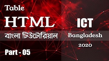HTML Table Tag in Bangla - HTML Part-05 | How to create table in web page