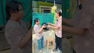 RAISHA AND SISTER INDAH FIGHTING OVER A HELMET #shorts