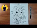 Cute Baby Ganesha Drawing | Ganesh Chaturthi Special Easy Art