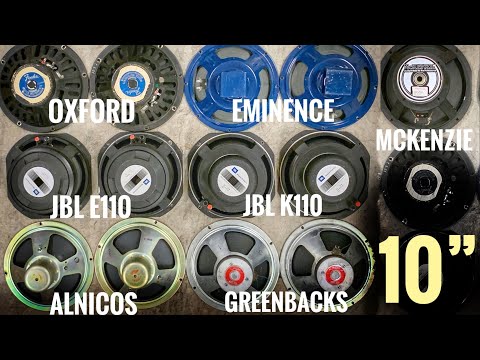 10” Guitar Speaker Shootout - Celestion, JBL, Oxford Eminence etc