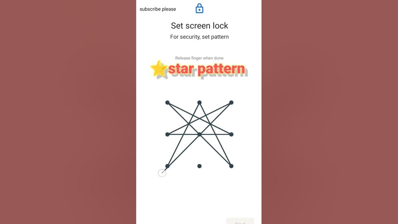 Star pattern lock !! #pattern #viral #shortsvideo #youtubeshorts # ...