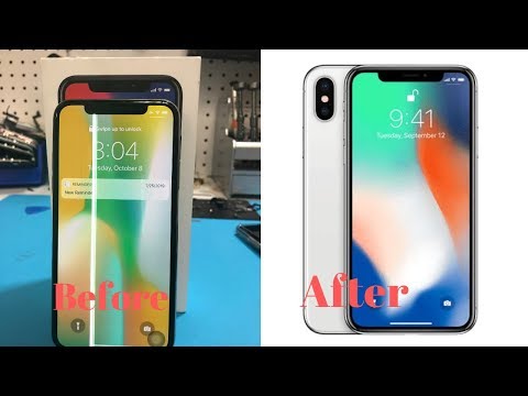 How to Repair iPhone X White line full video