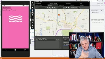 UWP 060   UWP Weather  Testing Location in the Phone Emulator