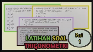 KUMPULAN SOAL TRIGONOMETRI SMA (PART 1)