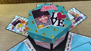 Hexagonal tower box || explosion box || birthday gift || tower explosion box