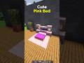 How to Make a Cute Pink Bed in Minecraft – Cozy Bed Design | CupSapling #minecraft #shorts #easy
