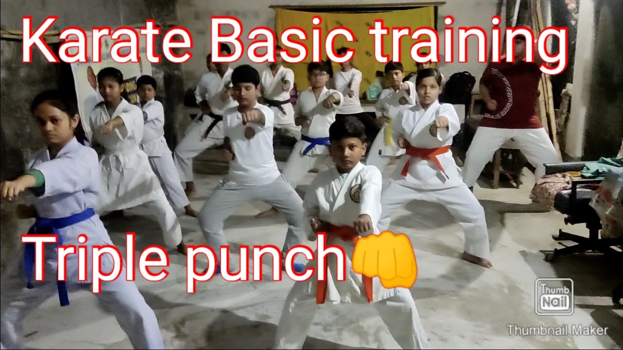 Karate training triple punch for self defense arnobadhikary2218 YouTube