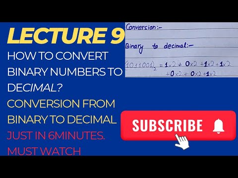 How to convert binary number to decimal|Lecture 9| For DLD and AICT ...