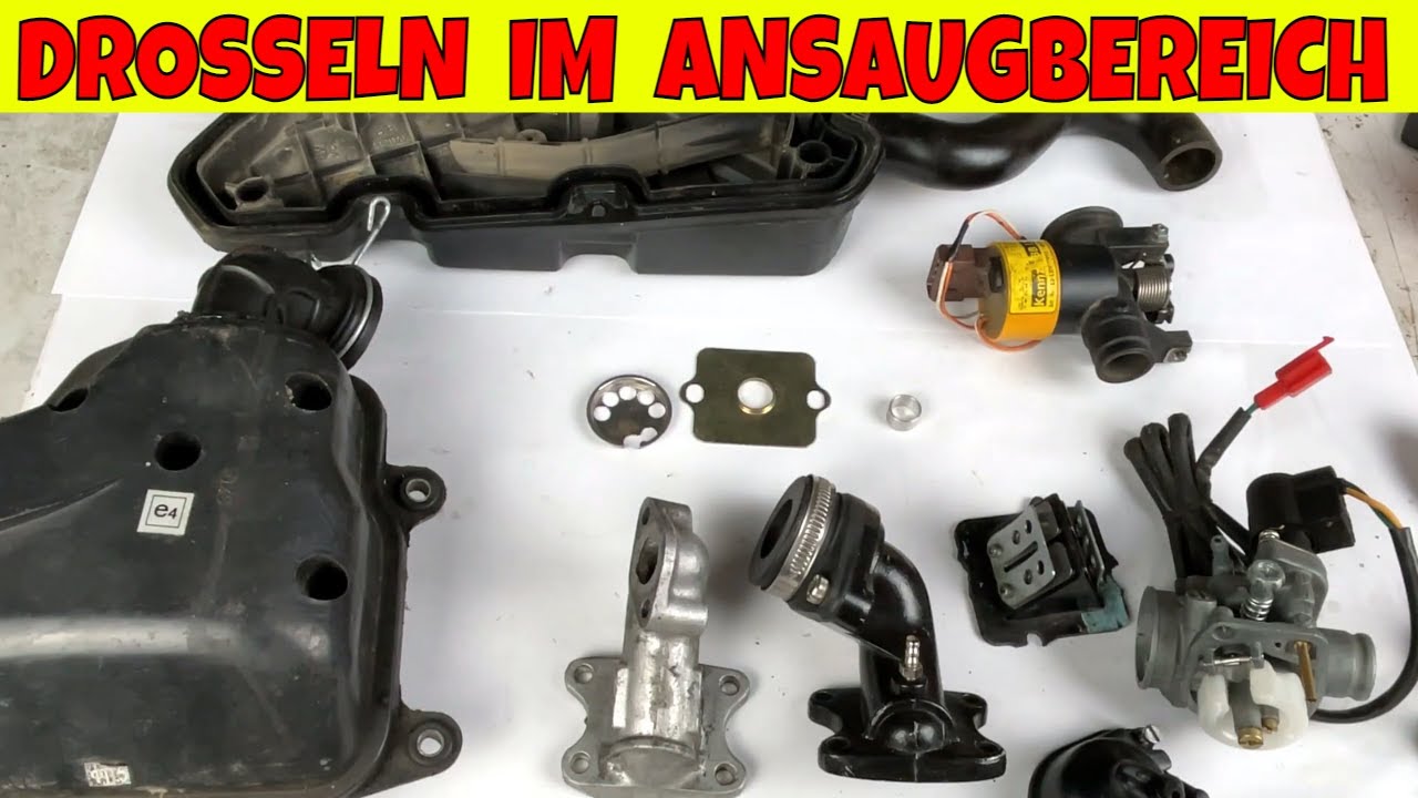 Übliche Drosseln beim Roller Ansaugbereich (Luftfilter Vergaser ...