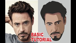 How to make simple vector portrait in Corel draw