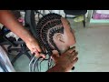 Senegalese flat twist cornrow