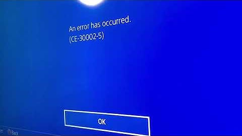 Fixing PS4 System Error CE-30002-5