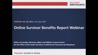 Online Survivor Benefits Report (Jan. 2022)