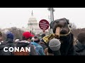 Triumph attends trumps inauguration  conan on tbs