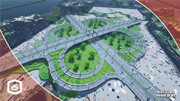 Timelapse Motorway Interchange - Minecraft Survival - Difficiles Aventures