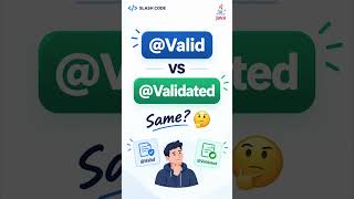 @Valid vs @Validated in Spring Boot ☕ | Java Interview Question #Shorts  #coding  #springplatform