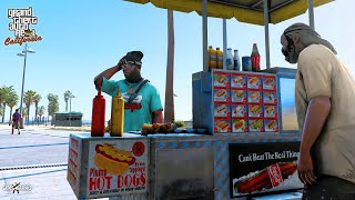 GTA 5 Selling Hotdogs in Los Angeles! (MODS)