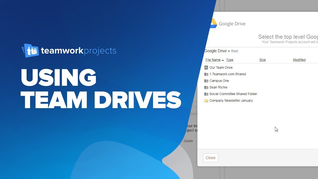 teamwork projects using team drives google drive file integration