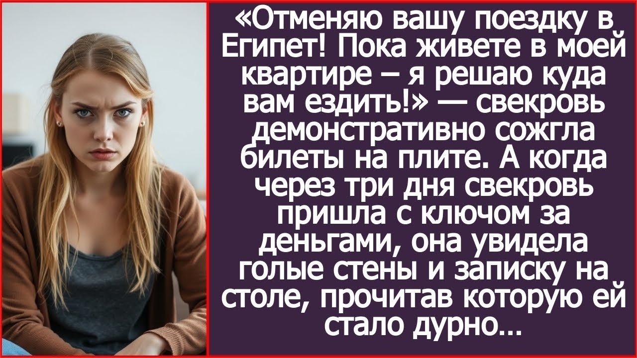 «Пока живете в моей квартире – я решаю куда вам ездить!» — заорала свекровь