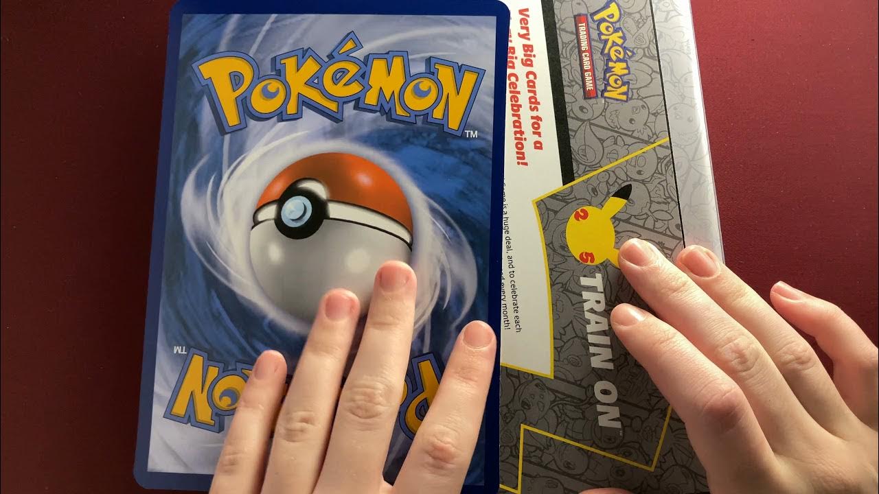 Tapping and Tracing on Pokémon First Partner Trading Card Set ASMR
